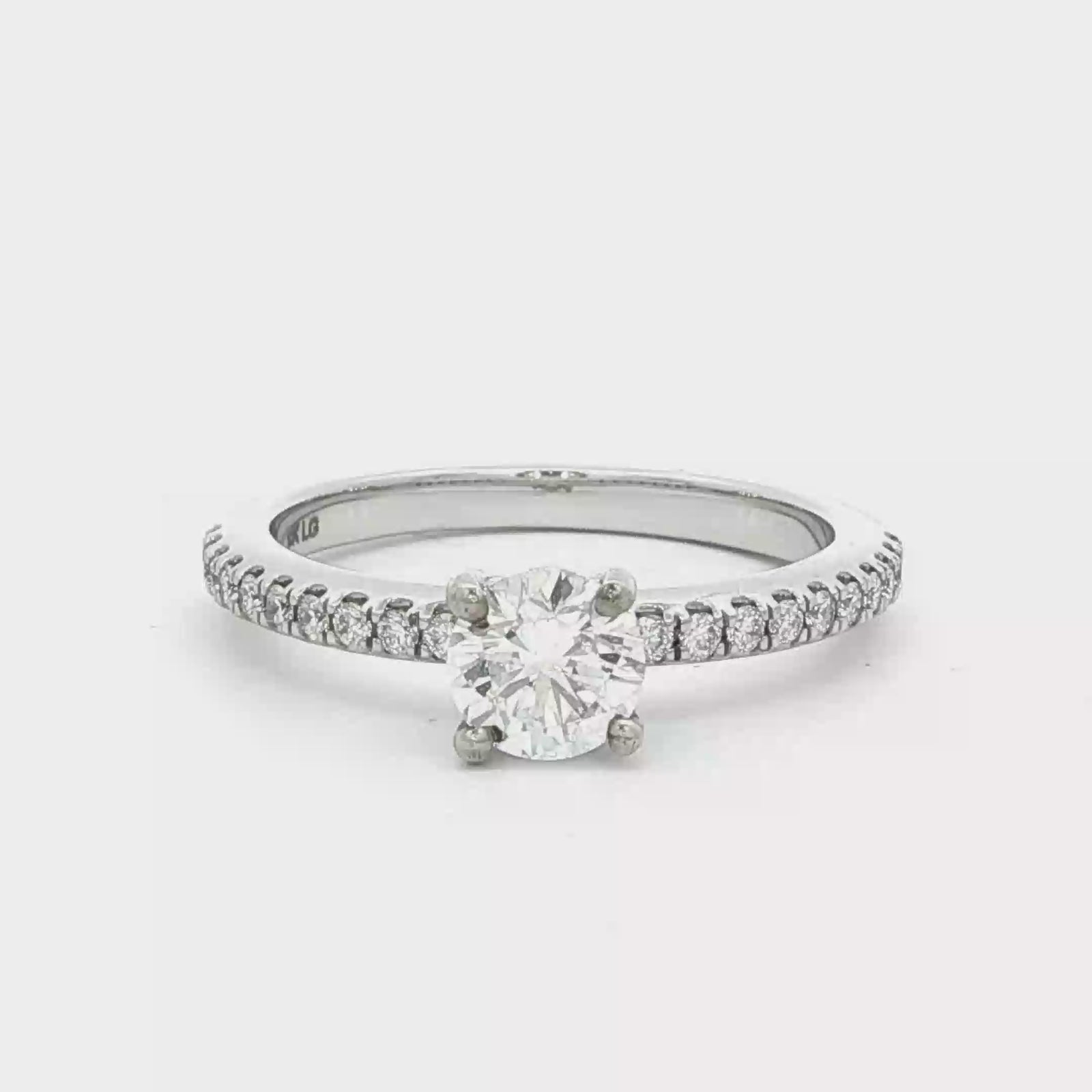 Diamond Solitaire Engagement Ring in White Gold