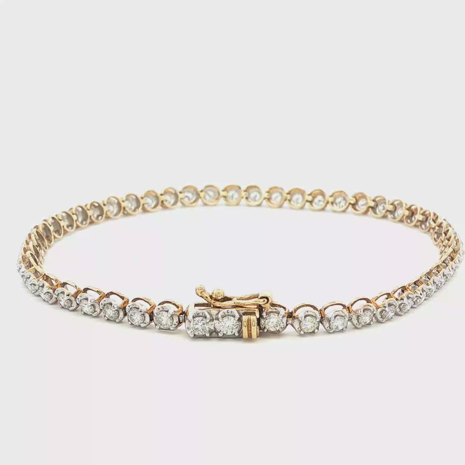 Tennis Bracelet with Round Brilliant Cut Diamonds