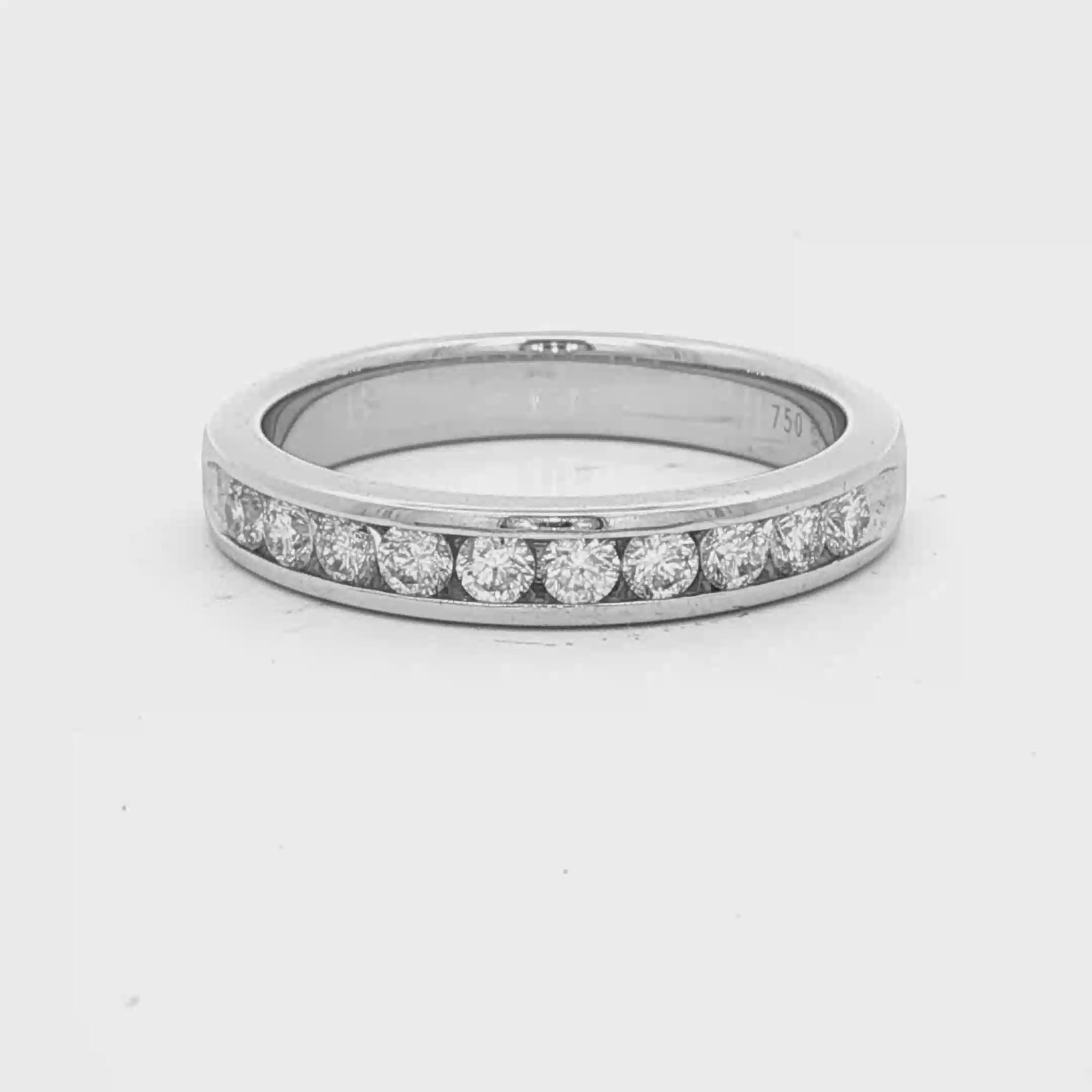 18CT W/G CHANNEL DI ET RI =.50PT SZ O