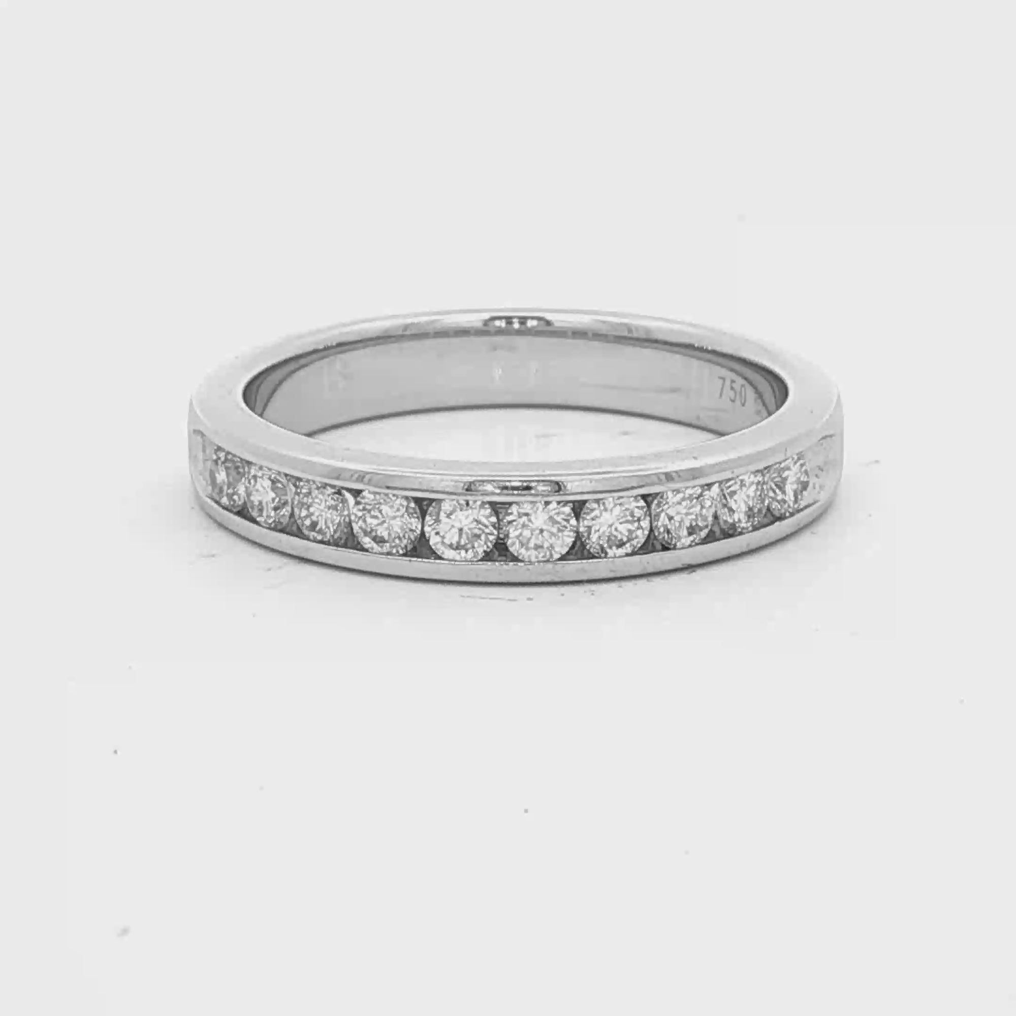 18CT W/G CHANNEL DI ET RI =.50PT SZ O