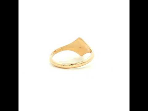 Ladies Signet Dress Ring in Yellow Gold