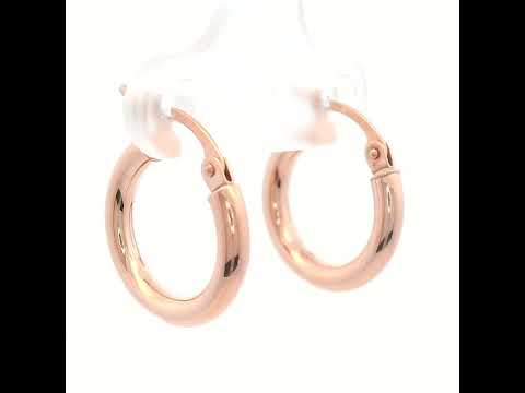 9CT RG PLAIN 10MM HOOP EARRINGS