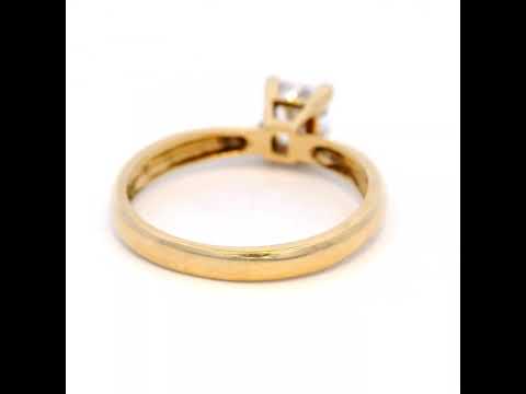 9 Carat Yellow Gold 1.25 Carat Cubic Zirconia Ring