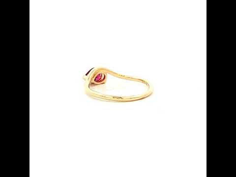 Rhodilite Garnet Dress Ring in Yellow Gold