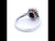 Natural Ruby and Diamond Set in White Gold Dress Ring