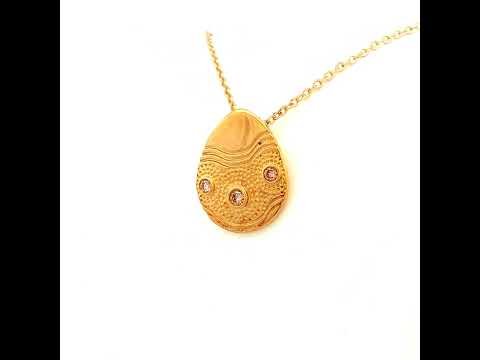 Dreamtime Diamond Tear Drop Pendant in Yellow Gold