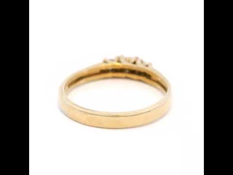 Trilogy Diamond Dress Ring in Yellow Gold