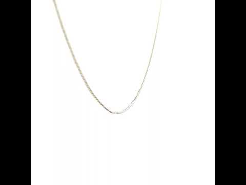 Triple Wheat 12 Cuts (Round Look) Necklace in White Gold