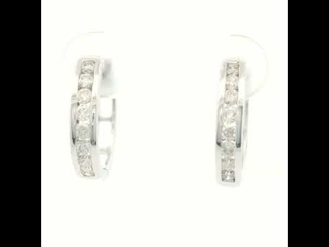 9CT W/GOLD DIA SET HUGGIE 30=.30CT