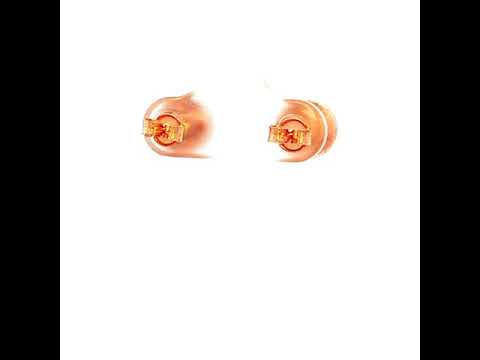 Heavy Ball Studs in Rose Gold