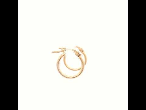 9 Carat Yellow Gold Plain Hoop Earrings