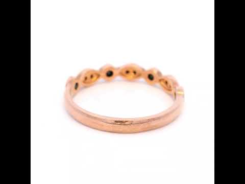 Black Diamond Bezel Set in Rose Gold