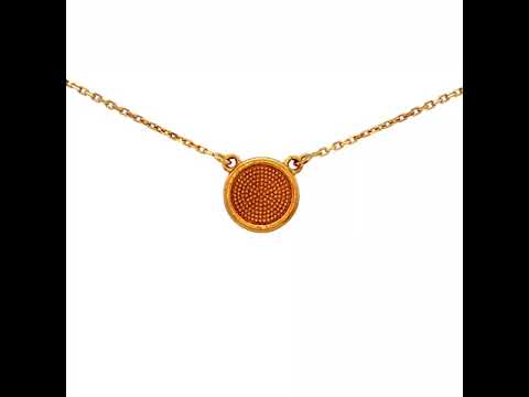 Circle Pressed Opal Bezel Set in Yellow Gold