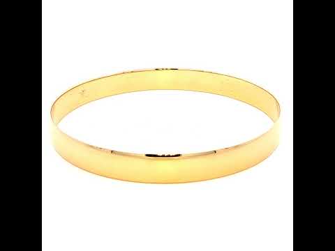 Solid Comfort Fit Bangle in Yellow Gold