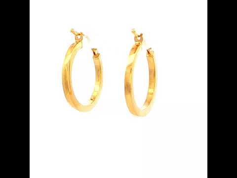 9ct Yellow Gold Hoop Earrings
