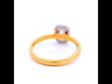 Diamond Radiant Engagement Ring in 18ct Yellow Gold