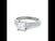 Claw Set Princess Cut Diamond Ring Set in White Gold