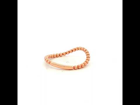 Beaded Dress Ring in Rose Gold