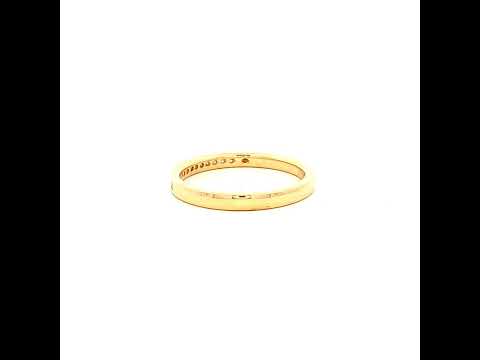 Straight Chanel Set Diamond Wedding Band in Yellow Gold