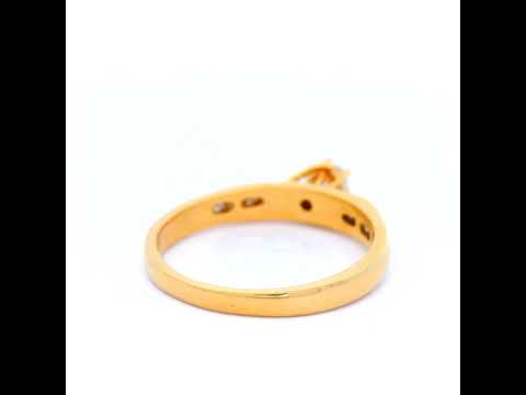 Diamond Engagement Ring Set in Yellow Gold