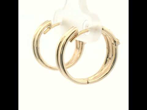 9 Carat Yellow Gold Huggie Diamond Earring