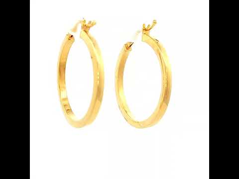 9ct Yellow Gold Hoop Earrings