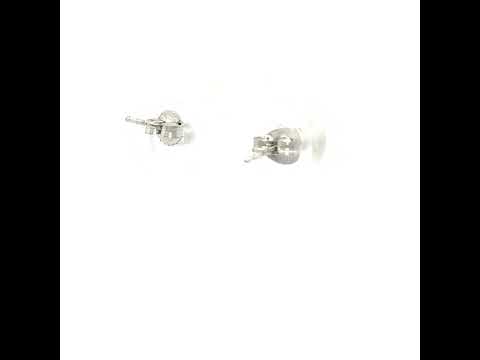 White Gold Rhodium Plated Round Ball Stud Earrings 3mm
