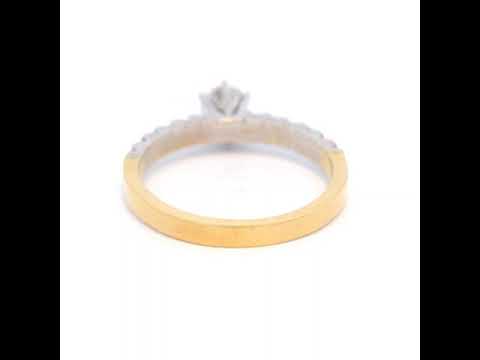 Diamond Ring SET in a Two Tone Yellow and White Gold RIng