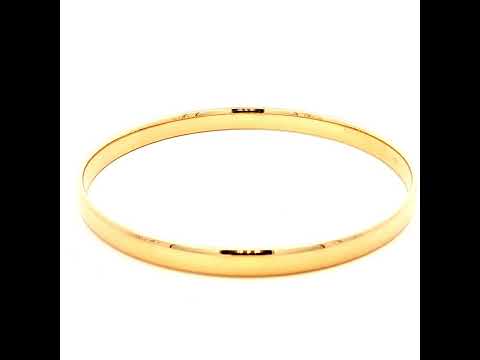 Classic Comfort Fit Bangle in Yellow Gold