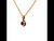 9 Carat Yellow Gold Diamond & Ruby Round Cluster Pendant