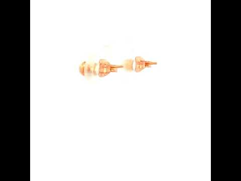 Rose Gold Round Ball Stud Earrings 4mm