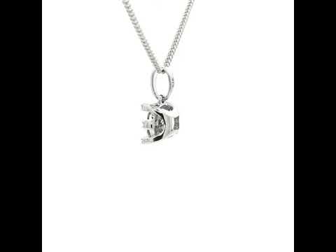 Brilliant Round Cut Diamond Necklace in White Gold