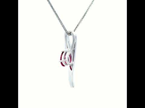 Pink Tourmaline Pendant Set in White Gold