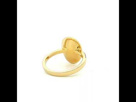 Tsavorite and Diamond Ring in Yellow Gold