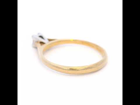 Diamond Solitaire Ring in Yellow Gold