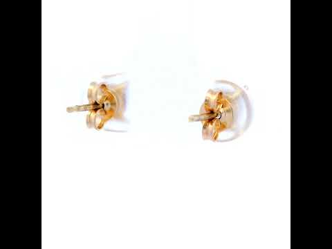 Claw Set 4mm x 6mm Emerald Cut Cubic Zirconia Earrings set in 9 Carat Yellow Gold