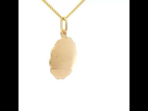 St. Christopher Medal Scallop Edge Pendant