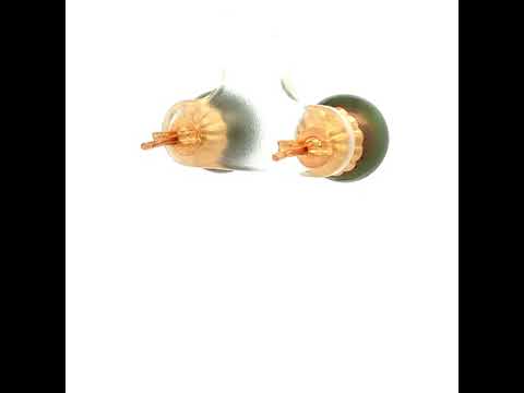 Pair of Tahitian Natural Cultured Pearl Earrings in Yellow Gold