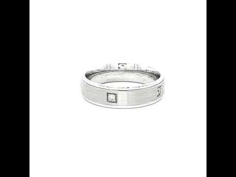 White Gold and Diamond Mens Wedder