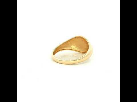 Plain Med Dome Ring in Yellow Gold