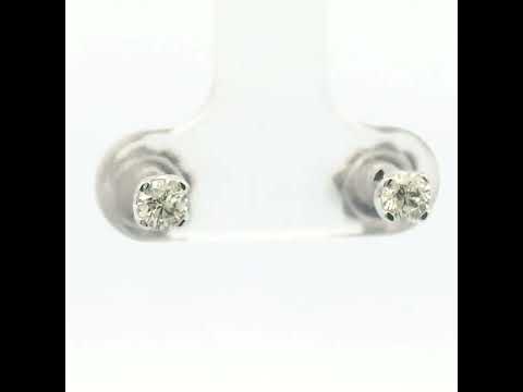 9 CT WHITE GOLD DIA STUDS 2 = .30