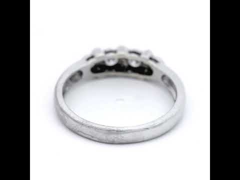 Diamond Bezel Set Dress Ring in White Gold