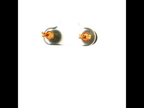 Circular Stud Earrings in Yellow Gold