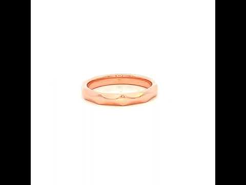 Wave Patterned Wedding Ring in Rose Gold