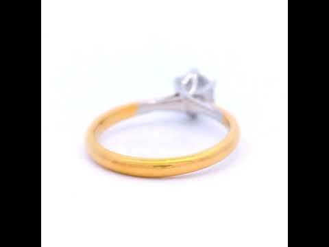 18ct Gold 1.00ct 6 Claw Solitaire Ring