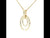 Double Diamond Circle Pendant Set in Yellow Gold