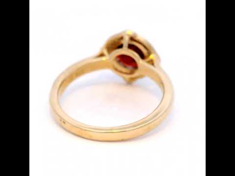9 Carat Yellow Gold Diamond and Garnet Ring