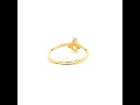 Peridot and Diamond Dress Ring in Yellow Gold