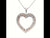 Natural Pink and White Diamond Set in an Open Heart Pendant