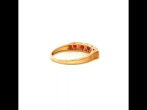 Ruby and Diamond Ring in Yellow Gold